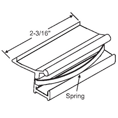 TechnologyLK STB Sliding Window Latch and Pull, Extruded Aluminum, with Spring, Almond, 2-3/16&quot; | 9009559A