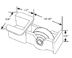 17/32&quot; Nylon Window Roller Assembly - Package | 900-9765  | 9009765