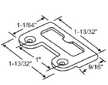 Face Mounted Hung and Sliding Keepers, 1&quot; Between Mounting Holes | 900-9929  | 9009929