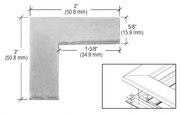 C.R. Laurence CRL 90 Degree Corner Bracket for Aluminum Rails | 90CB