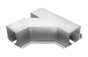 C.R. Laurence CRL SPS Flanged Self-Guiding 90 Degree Left Hand Intersection-Mill Aluminum | 90L90LM