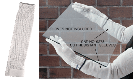 C.R. Laurence CRL Heavy Weight D-Flex Supreme Cut Resistant Glass Handling Sleeves | 927S