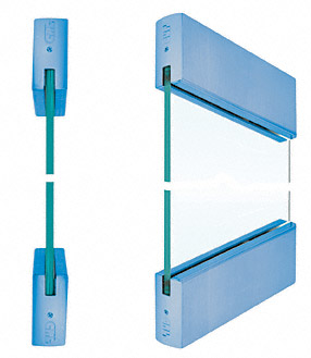 C.R. Laurence CRL SPS Style 92 - 4&quot; Square Rails Top and Bottom for 1/2&quot; Glass-Custom Painted | 92PT