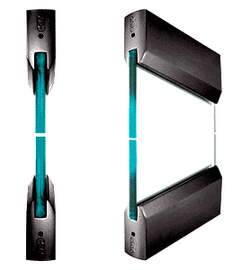 C.R. Laurence CRL SPS Style 94 - 4&quot; Tapered Rails Top and Bottom for 3/4&quot; Glass- Dark Bronze Anodized | 94DU