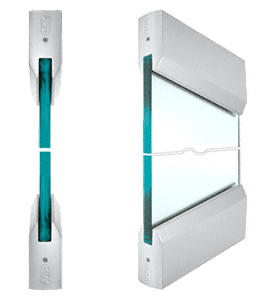 C.R. Laurence CRL SPS Style 94 - 4&quot; Tapered Rails Top and Bottom for 3/4&quot; Glass-Polished Stainless | 94PS