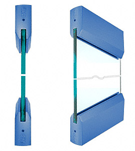 C.R. Laurence CRL SPS Style 94 - 4&quot; Tapered Rails Top and Bottom for 3/4&quot; Glass-Custom Painted | 94PT