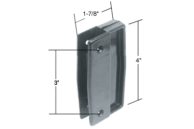 C.R. Laurence CRL Screen Door Plastic Pull Set; 3&quot; Screw Holes | A111