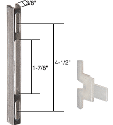 C.R. Laurence Sliding Screen Door Latch and Strike, 4-1/2&quot; Screw Holes for International Doors | A140