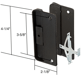 C.R. Laurence CRL Sliding Screen Latch and Pull; 3-5/8&quot; Screw Holes for Jim Walters Doors - Bulk | A151B