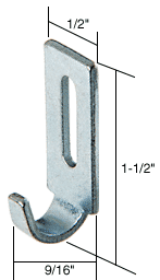 C.R. Laurence CRL 1/2&quot; Wide Sliding Screen Door Latch Strike with 9/16&quot; Grip for Columbia Doors | A163