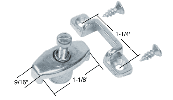 C.R. Laurence CRL Sliding Screen Door Latch Kit; 1-1/4&quot; Screw Holes for Acorn Doors - Bulk | A164B
