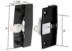 C.R. Laurence CRL Bulk Pack of Sliding Screen Door Latch and Pull; 3&quot; Screw Holes for 1/2&quot; Thick CRL and Columbia Doors - Bulk | A165B
