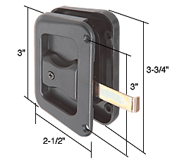 C.R. Laurence CRL Sliding Screen Latch and Pull; 3&quot; Screw Holes for Hat Section Doors | A187