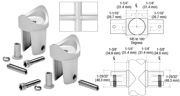 C.R. Laurence CRL ACRS Satin Anodized Cross Adaptor | A19CA