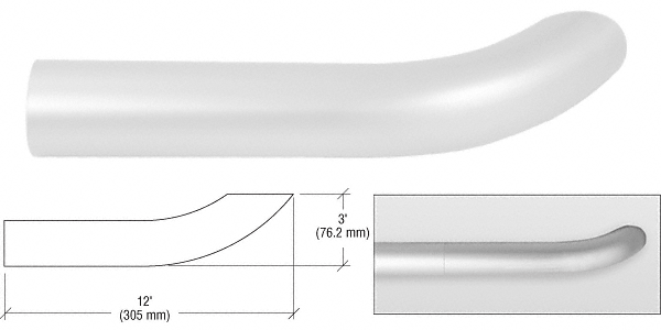 C.R. Laurence CRL ACRS Satin Anodized Wall Return | A19WR