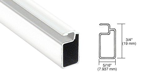 C.R. Laurence CRL White Finish 3/4&quot; x 5/16&quot; Extruded Aluminum Screen Frame - 12 ft long | A345W