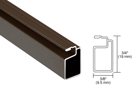 C.R. Laurence CRL Bronze Finish 3/4&quot; x 3/8&quot; Extruded Aluminum Screen Frame - 12 ft long | A346BRZ