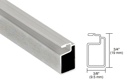 C.R. Laurence CRL Mill Finish 3/4&quot; x 3/8&quot; Extruded Aluminum Screen Frame - 12 ft long | A346M