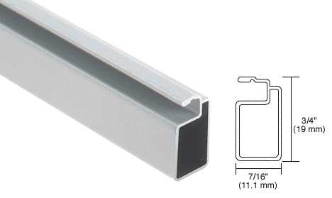 C.R. Laurence CRL Mill Finish 3/4&quot; x 7/16&quot; Extruded Aluminum Screen Frame - 12 ft long | A347M