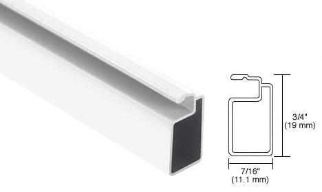 C.R. Laurence CRL White Finish 3/4&quot; x 7/16&quot; Extruded Aluminum Screen Frame - 12 ft long | A347W