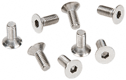 CRL Polished Chrome Allen 6 mm x 15 mm Cover Plate Flat Head Screws - Package | A615CH