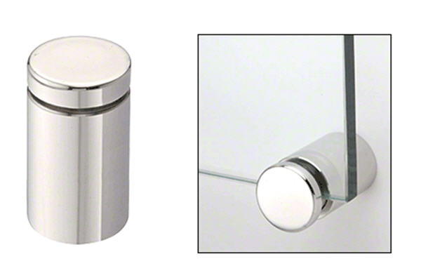 CRL 1&quot; Polished Stainless Single Sided Adjustable Barrel Edge Grip  | ABEG1PS