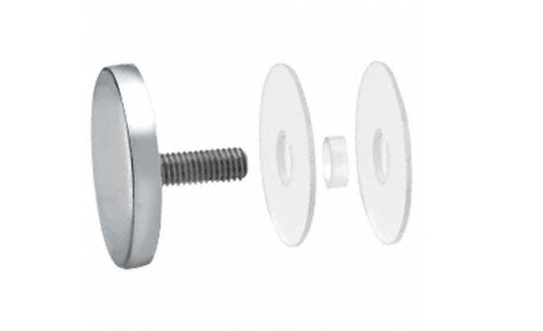 CRL 2&quot; Diameter Polished Stainless Clad Aluminum Standoff Cap Assembly | ACSC2PS