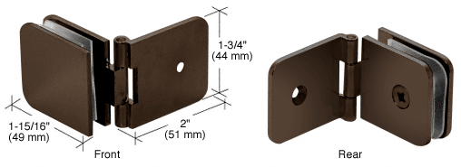 CRL Oil Rubbed Bronze Adjustable Wall Mount Clamp  | ADJ0370RB