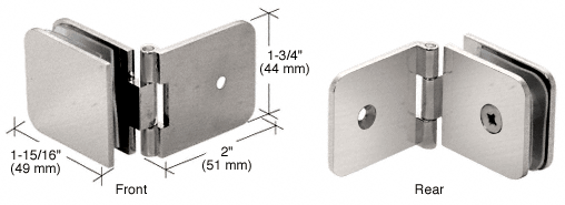 CRL Brushed Nickel Adjustable Wall Mount Clamp  | ADJ037BN