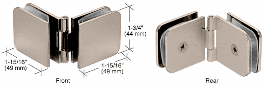 CRL Brushed Nickel Adjustable Glass-to-Glass Clamp | ADJ180BN