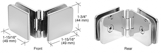 CRL Polished Chrome Adjustable Glass-to-Glass Clamp | ADJ180CH