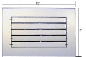 Mirart 12&quot; X 8&quot; Clear Adjustable Louver Acrylic Mirror Grille  | AMG1280