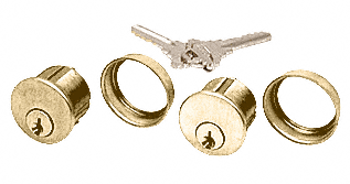 C.R. Laurence CRL Polished Brass Finish AMR Series Double Keyed Cylinders | AMR205CCBR