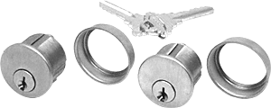 C.R. Laurence CRL Brushed Stainless Finish AMR Series Double Keyed Cylinders | AMR205CCBS