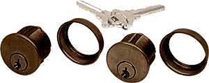 C.R. Laurence CRL Duranodic Bronze Finish AMR Series Double Keyed Cylinders | AMR205CCDU