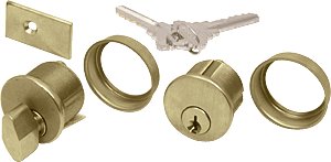 C.R. Laurence CRL Polished Brass Finish AMR Series Keyed Cylinder and Thumbturn | AMR205CTBR
