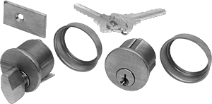 C.R. Laurence CRL Brushed Stainless Finish AMR Series Keyed Cylinder and Thumbturn | AMR205CTBS