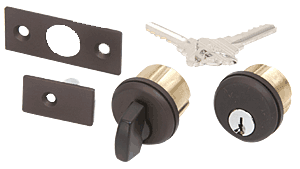C.R. Laurence CRL Polished Brass Finish AMR Series Keyed Cylinder and Thumbturn | AMR205CTDU