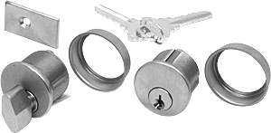 C.R. Laurence CRL Polished Stainless Finish AMR Series Keyed Cylinder and Thumbturn | AMR205CTPS
