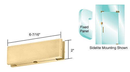 C.R. Laurence CRL Polished Brass Finish AMR Series Sidelite or Glass Door Mounted Keeper | AMR206BR