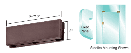 C.R. Laurence CRL Duranodic Bronze Finish AMR Series Sidelite or Glass Door Mounted Keeper | AMR206DU