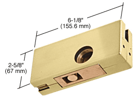 C.R. Laurence CRL Brass Finish AMR Series Patch Lock Body Only | AMR215BR