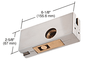 C.R. Laurence CRL Brushed Stainless Finish AMR Series Patch Lock Body Only | AMR215BS