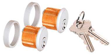 C.R. Laurence CRL Aluminum Finish AMR215 Series Double Keyed Cylinders | AMR215CCA