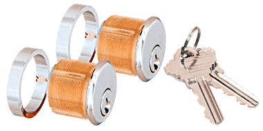 C.R. Laurence CRL Polished Stainless Finish AMR215 Series Double Keyed Cylinders | AMR215CCPS
