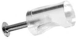 CRL Clear Acrylic Whistle Pull with Screw | AP6110