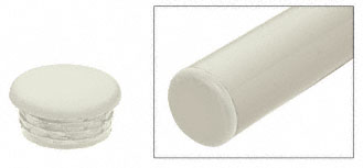C.R. Laurence CRL Oyster White Quick Connect Color Match End Cap for 1-1/2&quot; Diameter Tubing | AR1EC0W