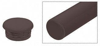 C.R. Laurence CRL Matte Bronze Quick Connect Color Match End Cap for 1-1/2&quot; Diameter Tubing | AR1ECBRZ
