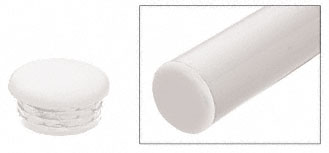 C.R. Laurence CRL Sky White Quick Connect Color Match End Cap for 1-1/2&quot; Diameter Tubing | AR1ECW