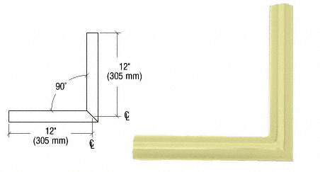 C.R. Laurence CRL Chromate (Unfinished) Quick Connect 90 Degree Corner for 1-1/2&quot; Diameter Tubing | AR90CRM